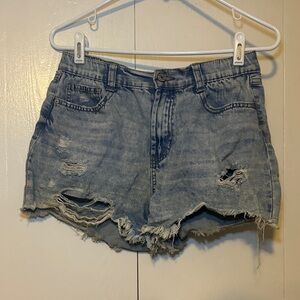 Distressed Denim Women Shorts